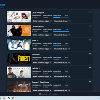 Conta da steam com 105 jogos