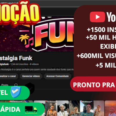 🔥VENDO CANAL NO YouTube COM +1.500 INSCRITOS, 600 MIL VIEWS, 5 MIL LIKES 🚀