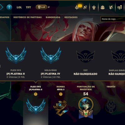 Platina 4 com 60 Champs e 6 Skins