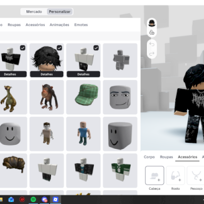 Conta Roblox com varias skin e upado em jogos
