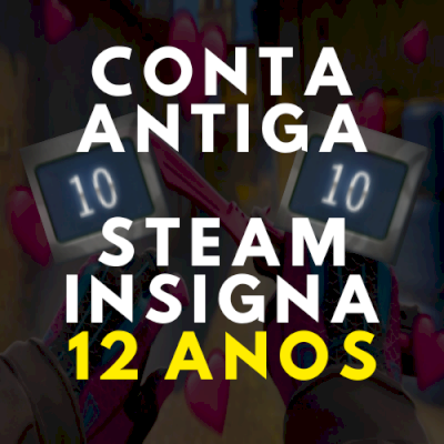 CONTA STEAM ANTIGA - 12 ANOS - INSIGNA