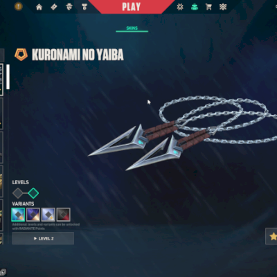 CONTA VALORANT PLAT 3 SHERIFF KURONAMI, FACA KURONAMI, VANDAL GAIA, ETC