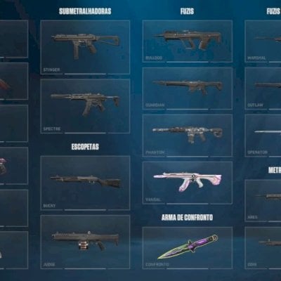 CONTA COM SKINS DE VANDAL,PHATOM E FACA VCT