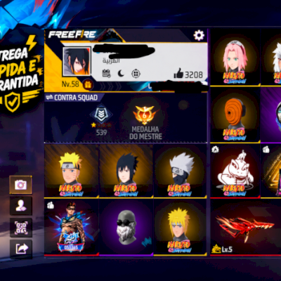 CORRE CONTA PERFEITA BARBA DO VELHO+SKINS DO NARUTO EVOLUTIVAS+SKIN LENDÁRIA
