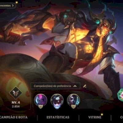 Conta main jg e mid, ex chall e COLECIONISTA SÊNIOR I de vitrine