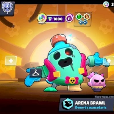 CONTA BRAWL STARS MAIN SPIKE COM PASSE SKINS LENDÁRIAS, MÍTICAS E DE HIPERCARGAS