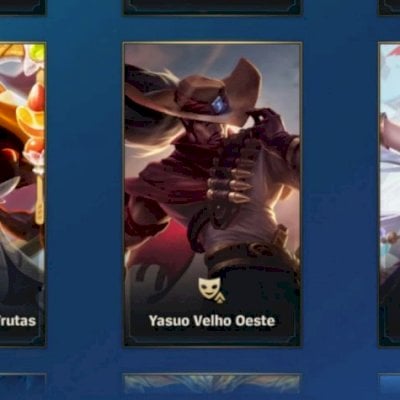 Venda de conta com passe Veigar salada de frutas e outras 30+ skins