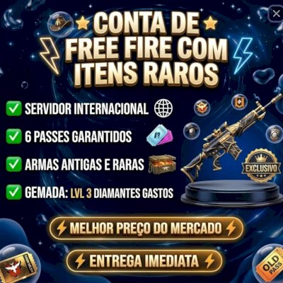 🚀 Conta de free fire com intes raros 🔥