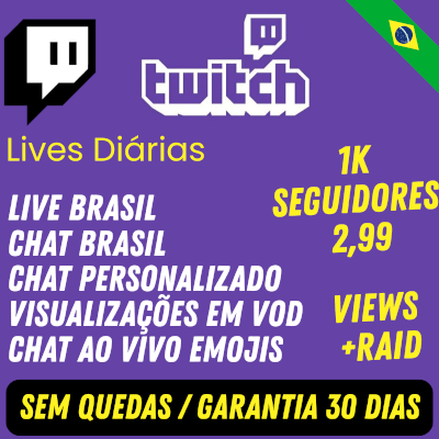 Chat BRASIL, Personalizado ou com emojis_MOR PREÇO DO SITE_Lives +Raid / chatbot
