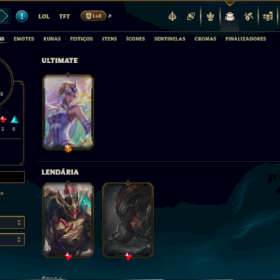 Unranked com 50 Champs e 19 Skins