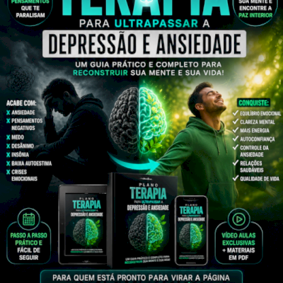 🚀🔥 CURSO TERAPIA PARA ULTRAPASSAR A DEPRESSÃO E ANSIEDADE🔥