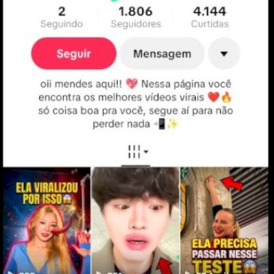 Vendo essa conta Tik Tok
