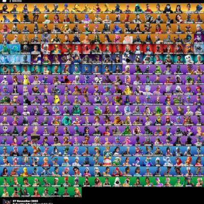 CONTA FORTNITE 368 SKINS