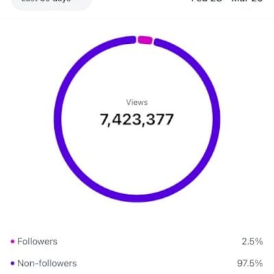 Perfil com 195 mil seguidores engajados