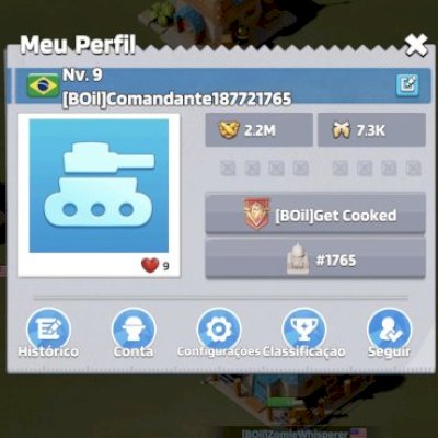 Lvl 9 full, troca nome, 1 herói lendário, 11k diamantes e muitos itens