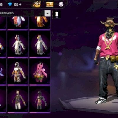 CONTA FREE FIRE 13 PRIMEIROS PASSES, PRIME 8, LV80