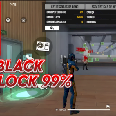 Black Aimlock Free Fire Mobile VIP - Vitalício