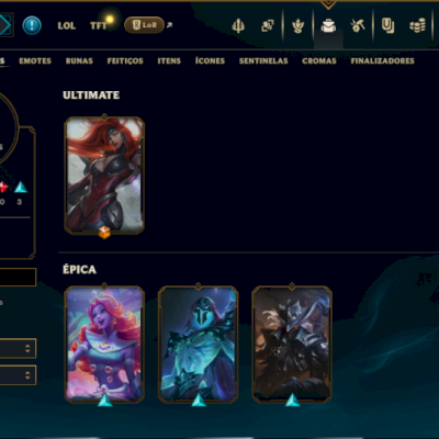 Platina 4 com 60 Champs e 4 Skins