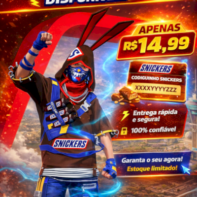 💥 CODIGUINHO SNICKERS DISPONÍVEL! 💥