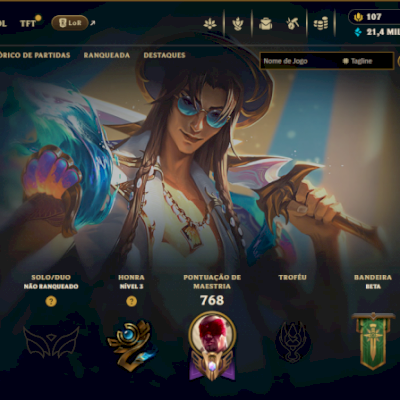CONTA LEAGUE OF LEGENDS COM MAIS DE 380 SKINS