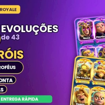 CLASH ROYALE 6 ANOS | 25 EVOLUÇÕES + 7 HERÓIS | 10.183 TROFÉUS