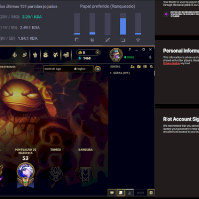 Conta de LOL lvl30 (up level em Normal Game, sem Coop vs IA)