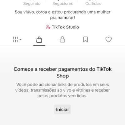 CONTA DO TIKTOK COM SHOP ATIVO +1,2K SEGUIDORES, LIVES ATIVAS (ENGAJAMENTO REAL)