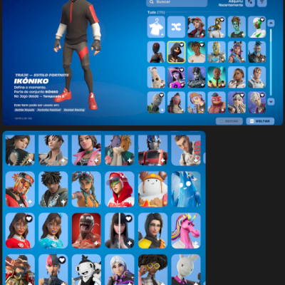 conta fortnite rara com ikonik e muito mais
