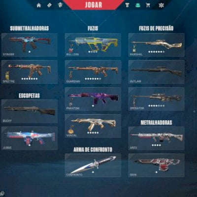 CONTA VALORANT +30 SKINS NVL 100 TODOS OS AGENTES HABILITADOS