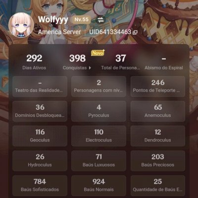 conta genshin impact AR 55