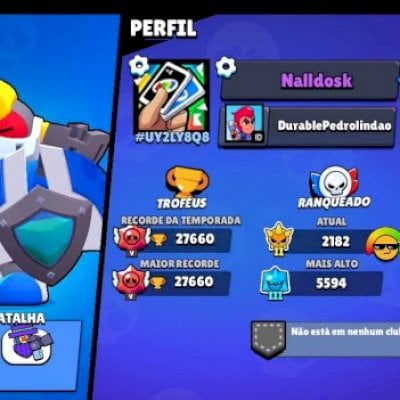 Conta Brawl Star,upada desde o LANÇAMENTO do jogo 27K troféus,77 Brawlers,SKINS