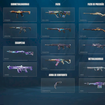 Conta Valorant 3 mil em skins | 12 facas | lvl 240 | Ja foi Asc 3