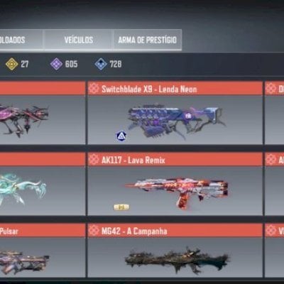 Lv400 16 míticas 27 lendária 5 prestígio e personagem mitico