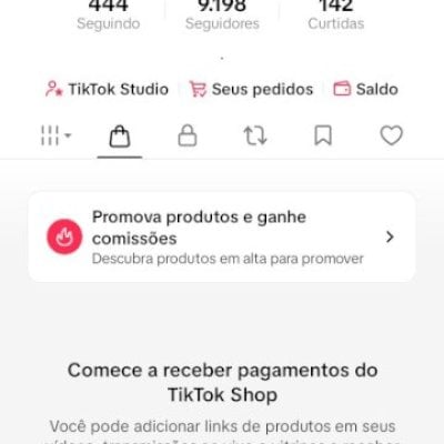CONTA DO TIKTOK COM SHOP ATIVO +9K SEGUIDORES (ENGAJAMENTO REAL)