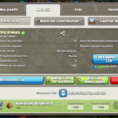 Clã lv15, capitólio lv9