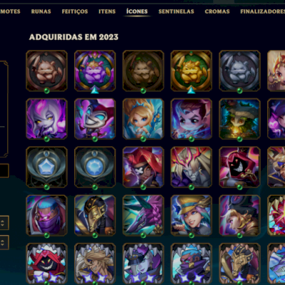 Conta nível 335 LOL, 58 skins. 2 ULTIMATES, 90 campeões.