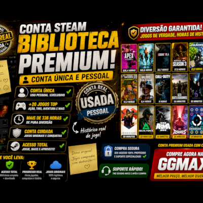 Conta Steam 11 anos | RE4, COD Cold War, Battlefield, Arma 3 e mais