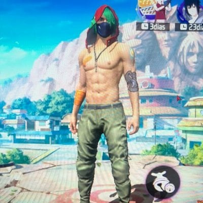 conta ff com variás skins