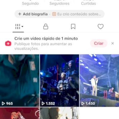 Vendo conta do tik Tok bem engajada