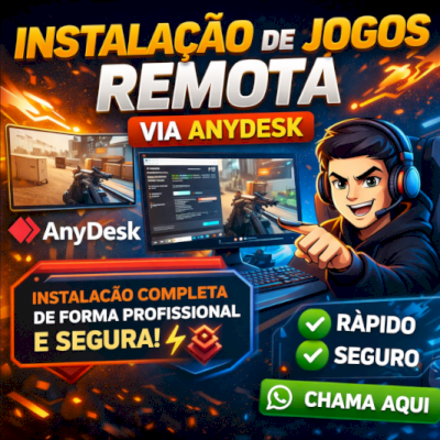 Instalação de jogos via AnyDesk