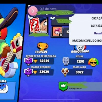 Conta de Brawl Stars com 32.929 Troféus | Classe MAX | Skins Raras