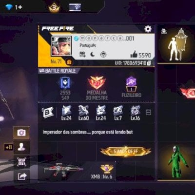 Conta gemada de ff com bandeirao top criminal