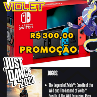 Conta de Nintendo Switch: Zelda BOTW + DLC, Pokemon Violet, Just Dance 2022..+