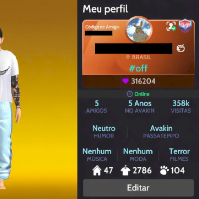 Conta de Avakin Life lvl 49