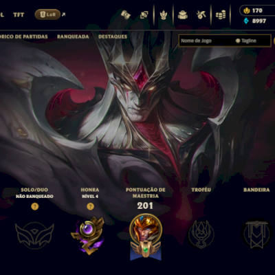 CONTA HONESTA UNRANKED 60+ 2 SKINS MITICAS