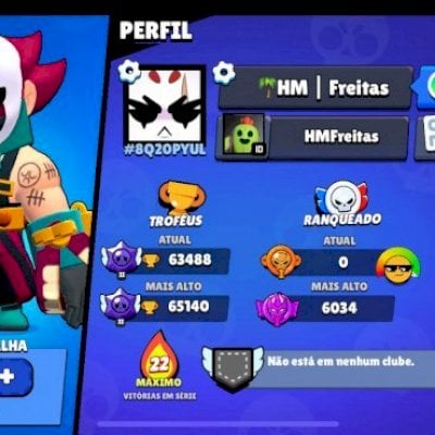 Conta Antiga (BETA) 79/84 Brawlers + 63k🏆 + 209 Gemas + 9397 de Bling