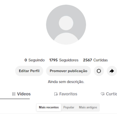 CONTA TIK TOK 1,7K DE SEG E 2,5K DE CURT (SHOP DAQ A 30 DIAS) (CONTAS TIK TOK)