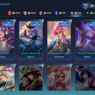 Conta com  mais  de 324  skins