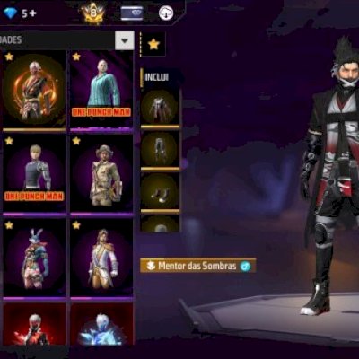 CONTA FREE FIRE PRIME 8 RARA