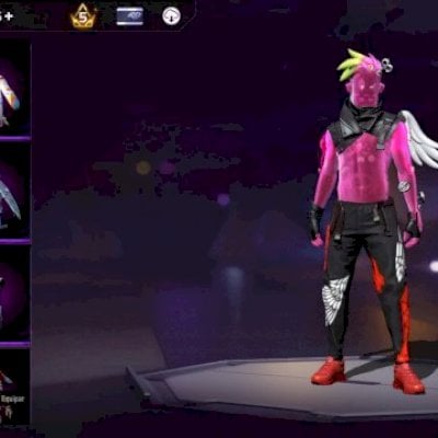 Conta free fire gemada com angelical vermelha